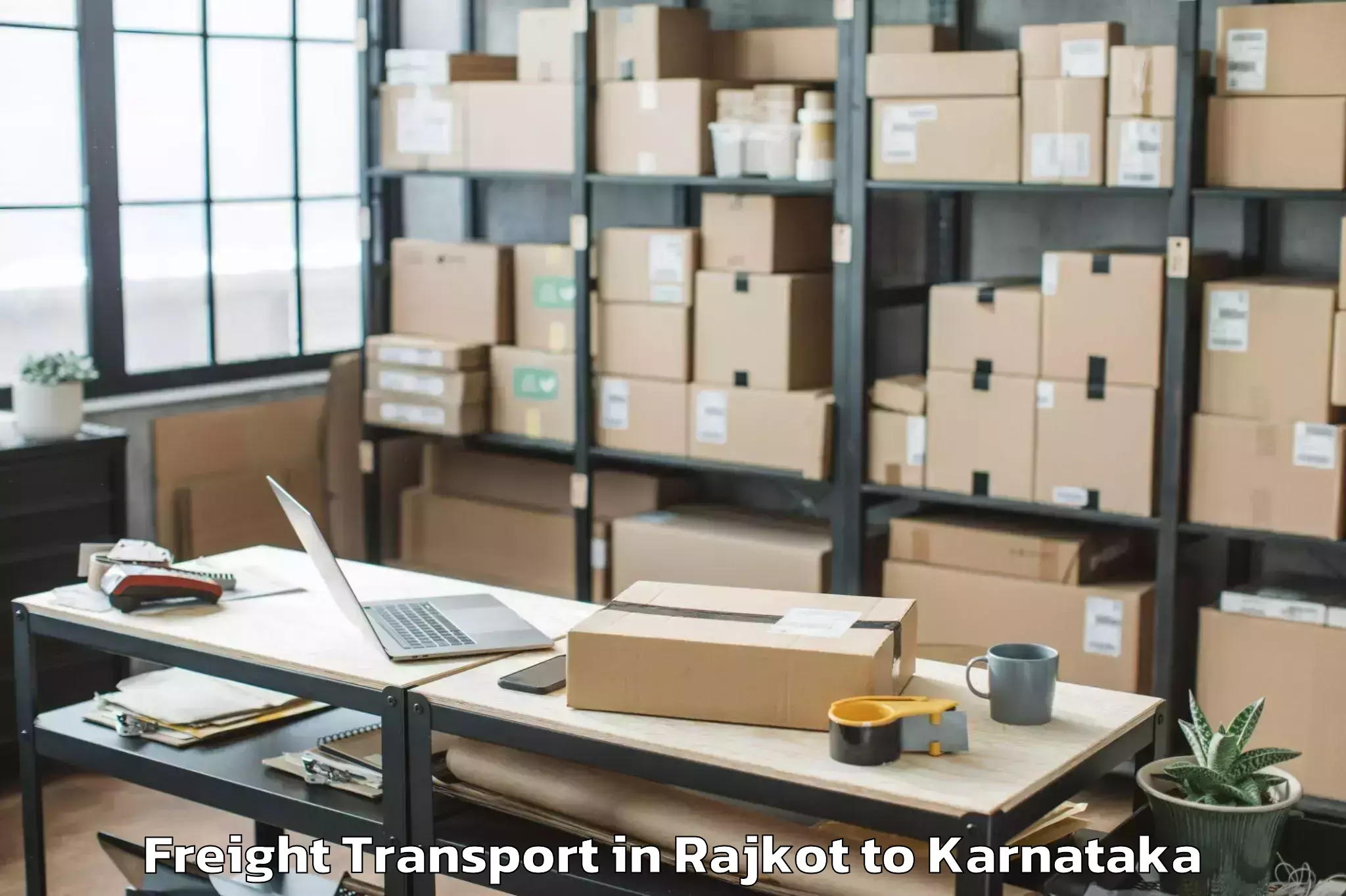 Book Rajkot to Srinivas University Mangalore Freight Transport Online